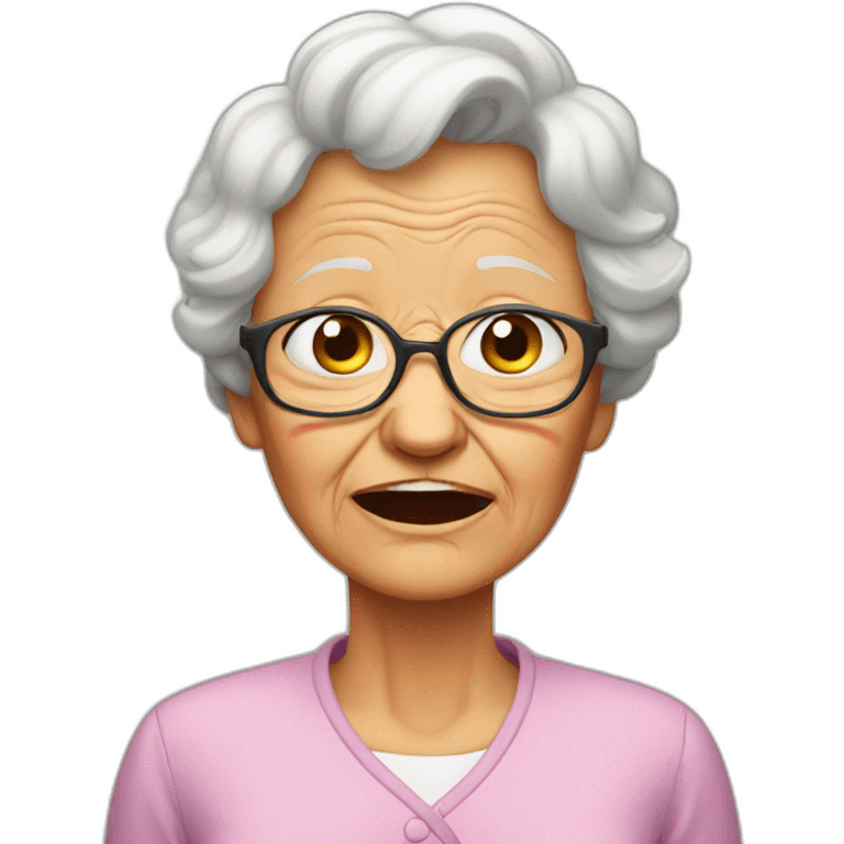 grandma is crying emoji