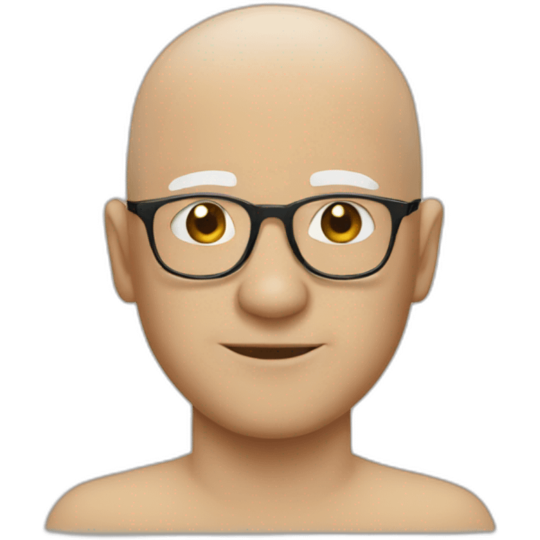 bald white men with glasses emoji