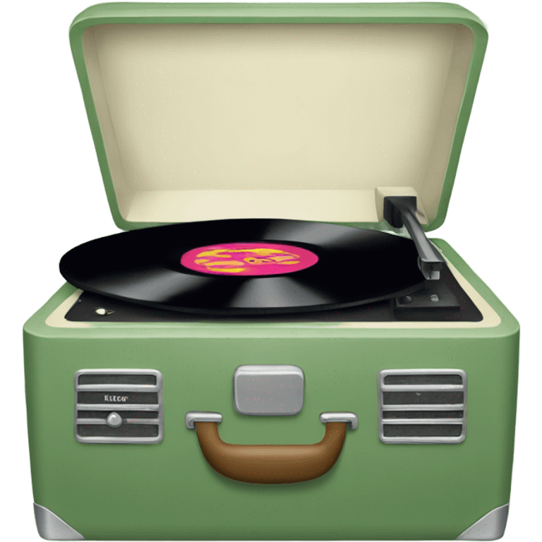 Sage green record player emoji