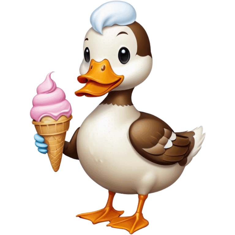 Pato con helado emoji