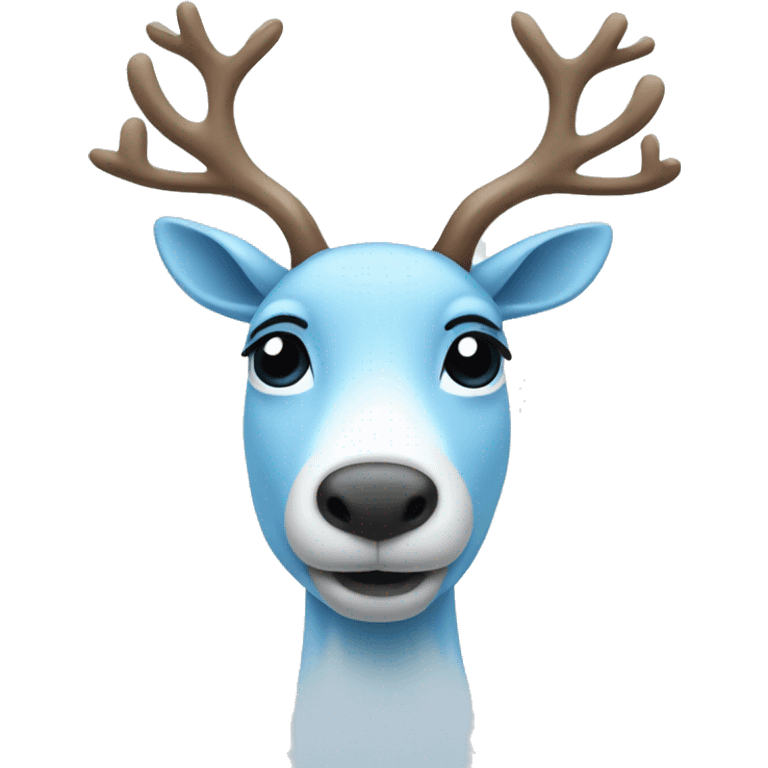 Light blue reindeer emoji