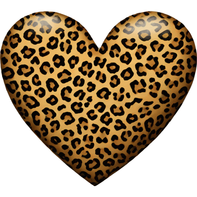 Leopard print heart emoji