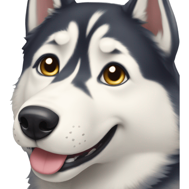 a husky love face emoji