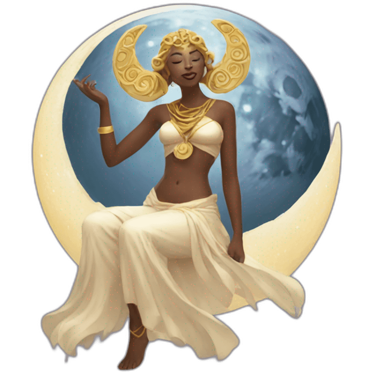 moon goddess emoji