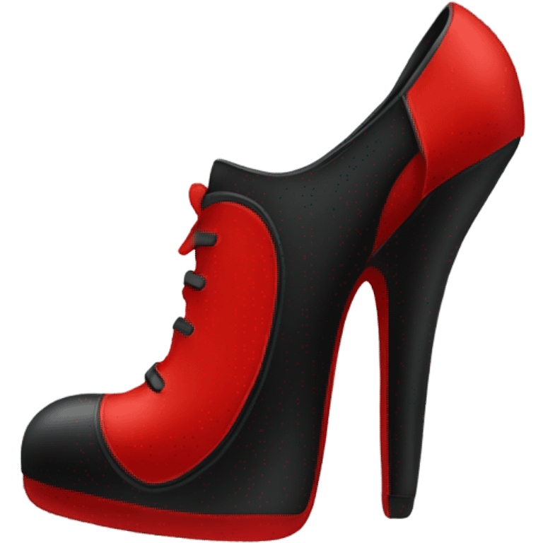 Chaussure rouge et noir  emoji