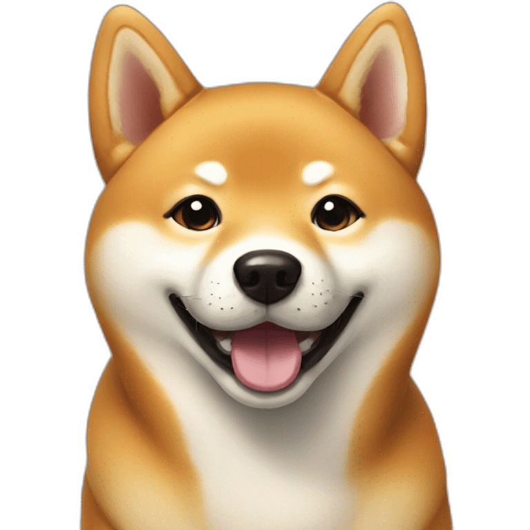 Shiba inu smiling emoji