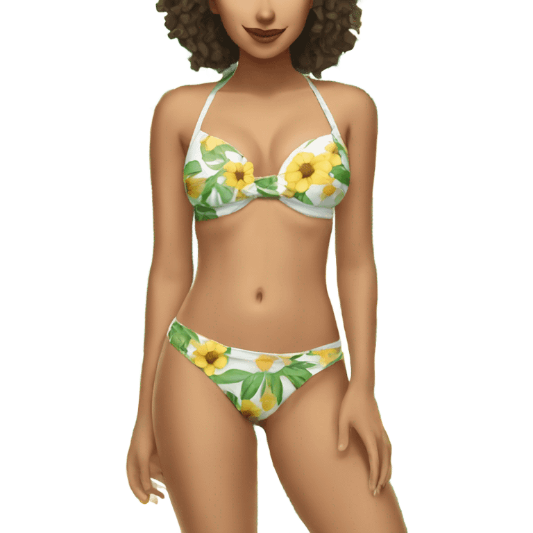 Flower bikini emoji