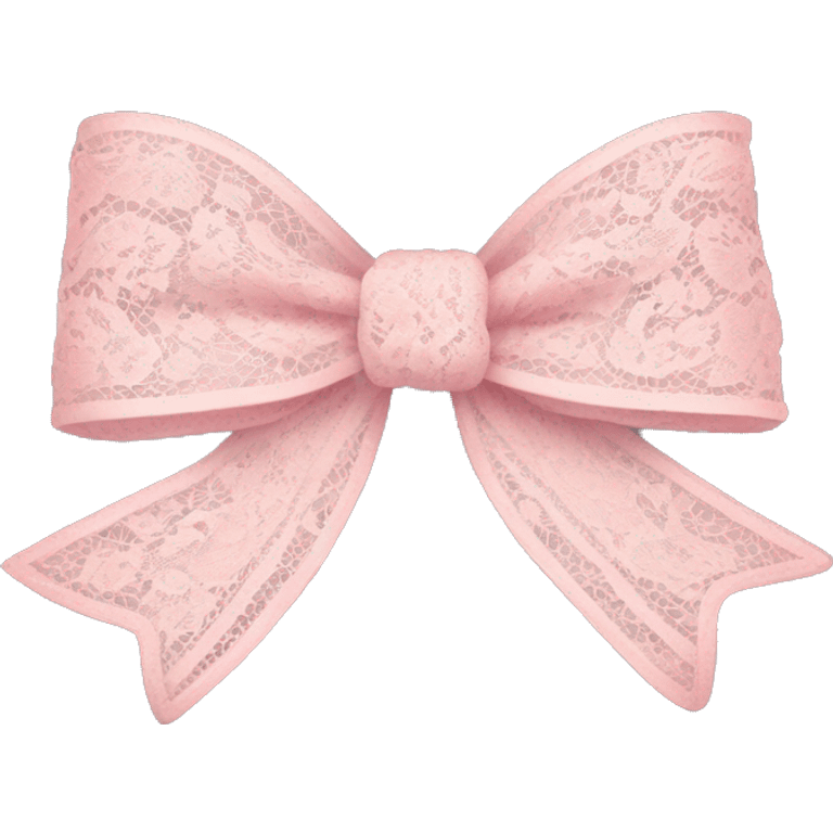 light pink lace bow emoji