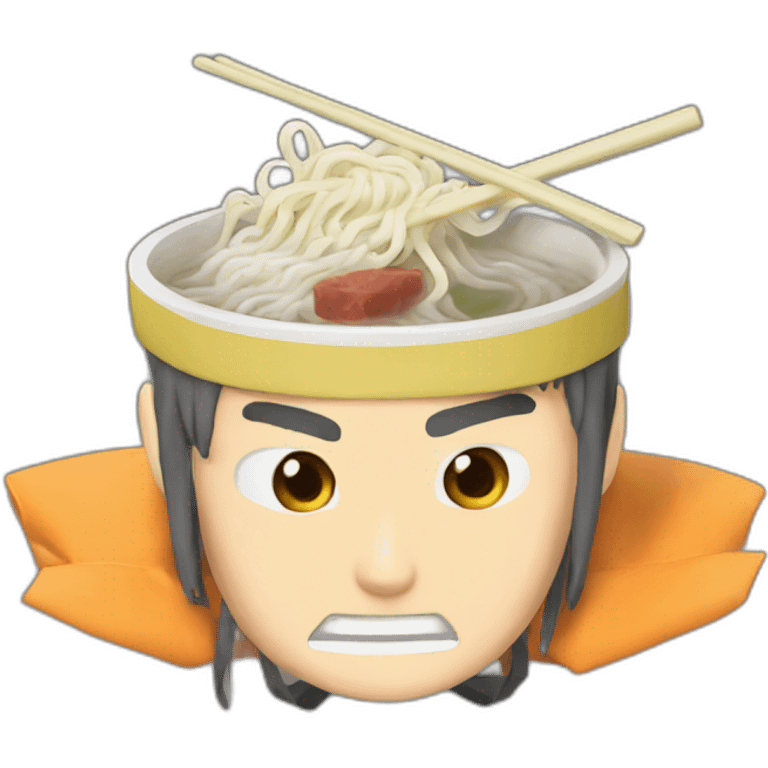 naruto cup ramen on head emoji