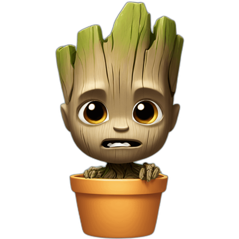 Baby groot angry emoji