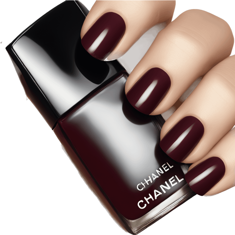 Dark red nail polish by Chanel emoji