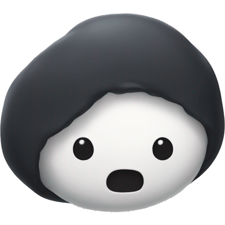 Marshmallow no face emoji