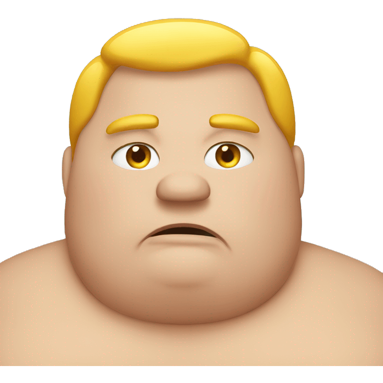 fat person worrying emoji