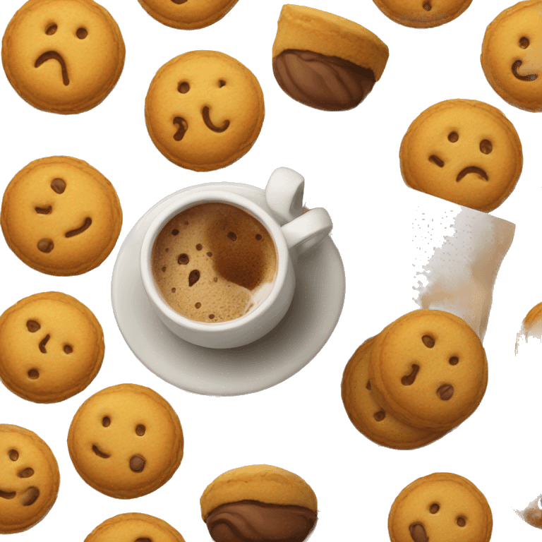 coffee with biscuit  emoji