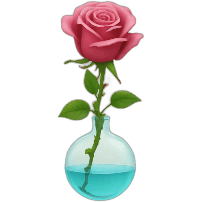 Rose in glass emoji