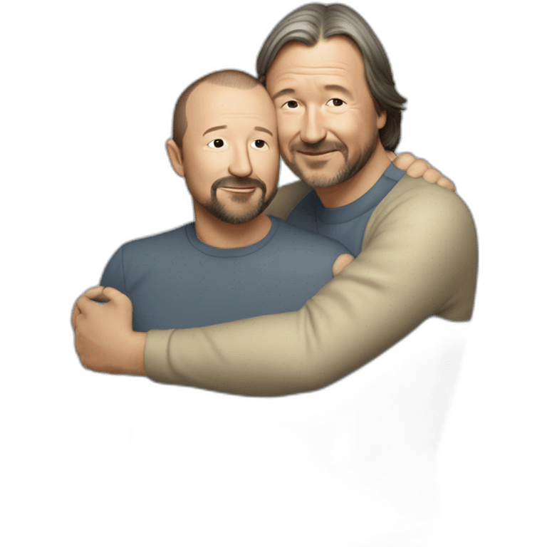 marc newson giving a hug to Jony ive emoji