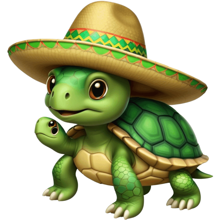 Tortuga con sombrero emoji