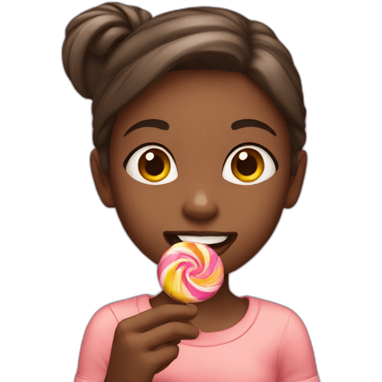 Girl eating candy  emoji