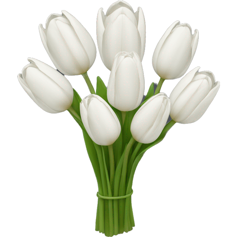 white tulip bouquet  emoji