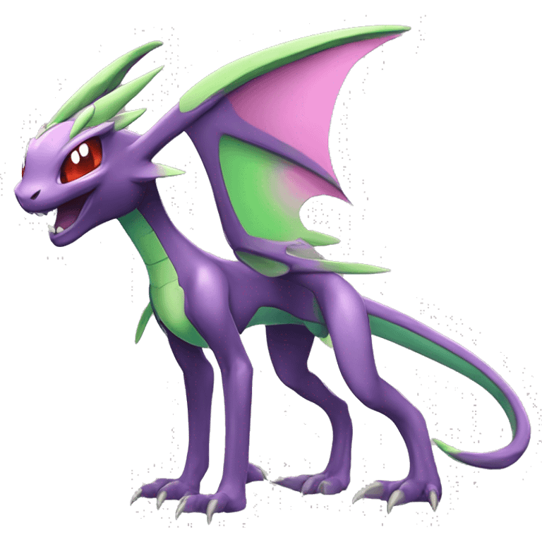 Anthro Cool Edgy Legendary Colorful Shy Shiny Fakemon-Pokémon-Genesect-Flygon-Fantasy-Creature With Full Body Detailed High Quality emoji