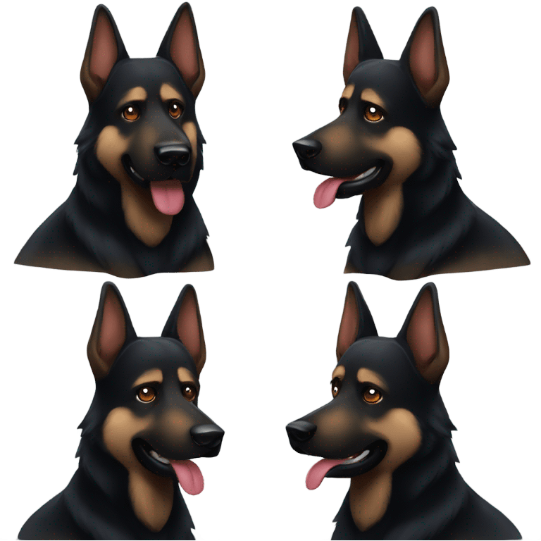 Black German Shepherd WWE emoji