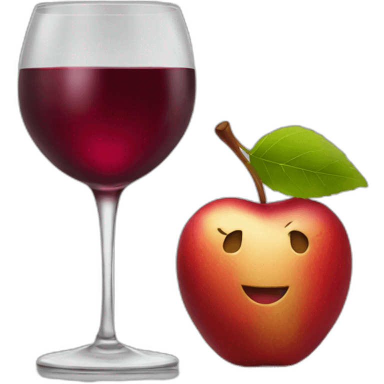 apple and wine emoji