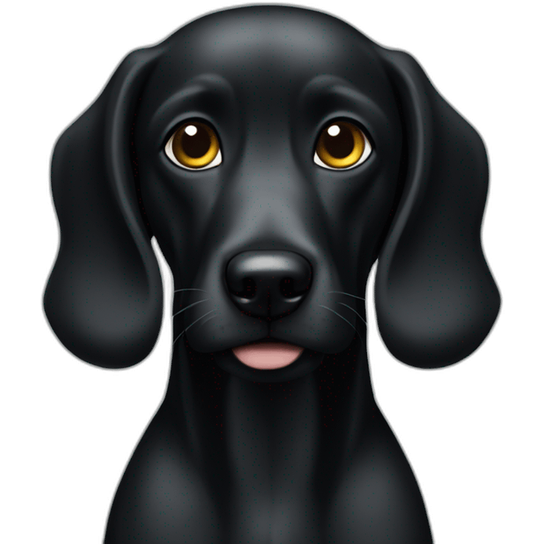 Un chien noir  emoji