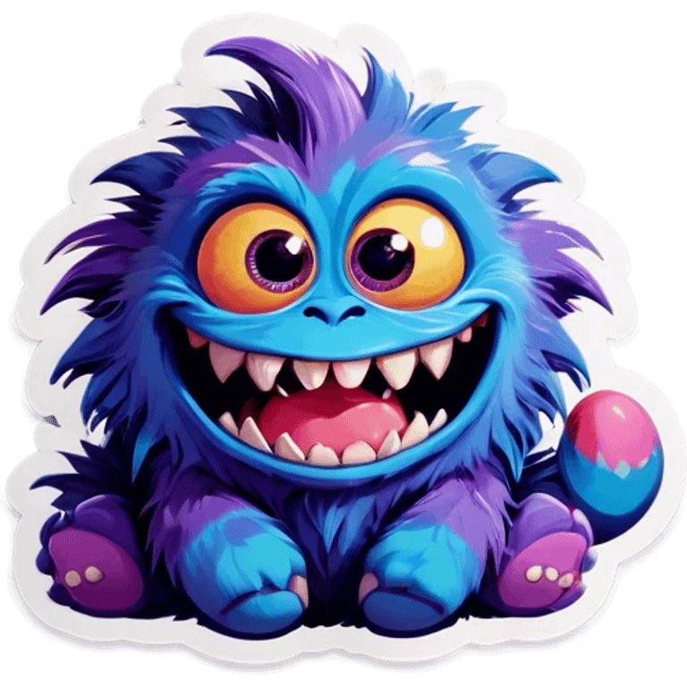 kind funny baby monster emoji