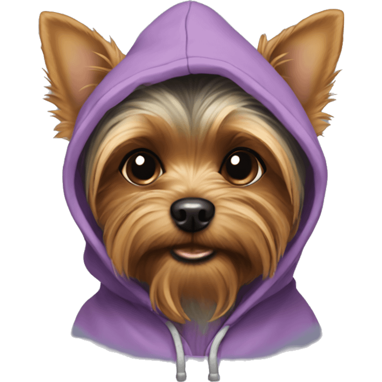 Yorkie dog wearing a hoodie  emoji