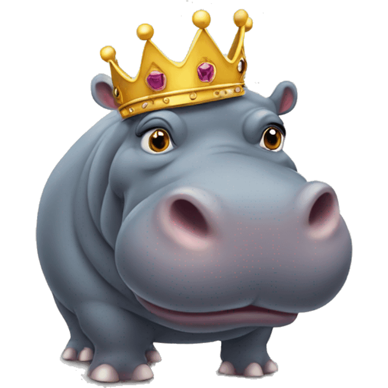 Hippo with crown  emoji