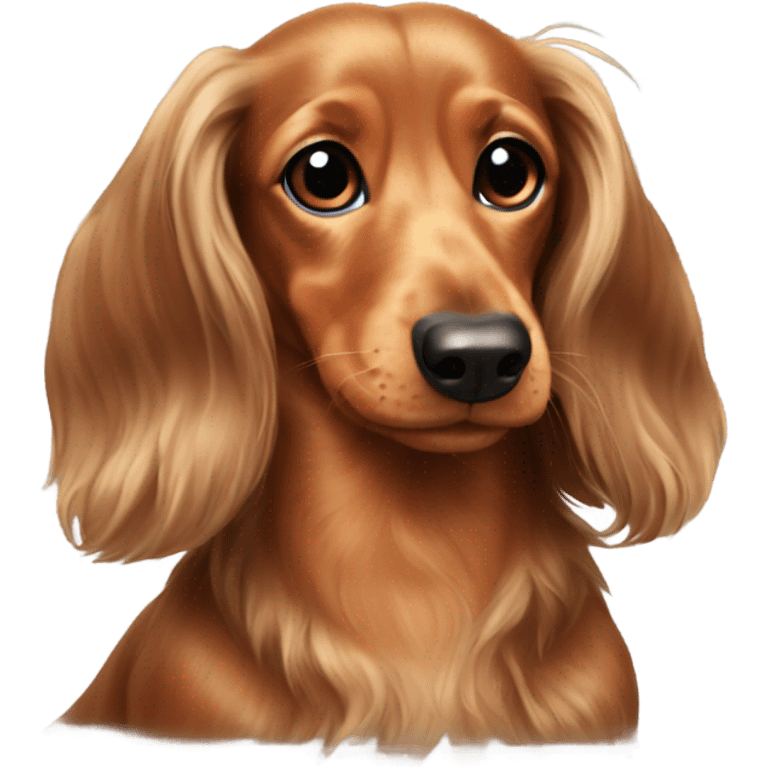 longhaired mini dachshund emoji