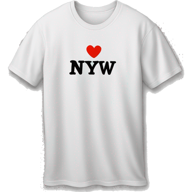 T-shirt with the inscription “I ❤️ NYW” emoji