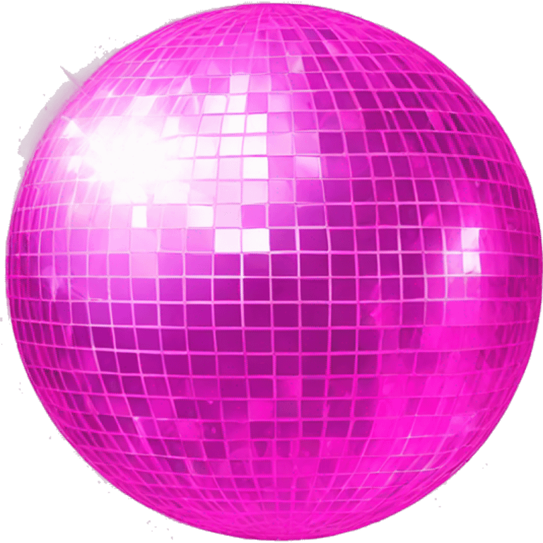 Shiny pink discoball emoji