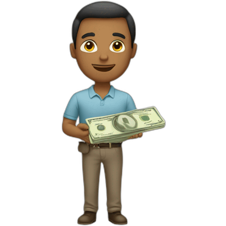 man holding cash emoji