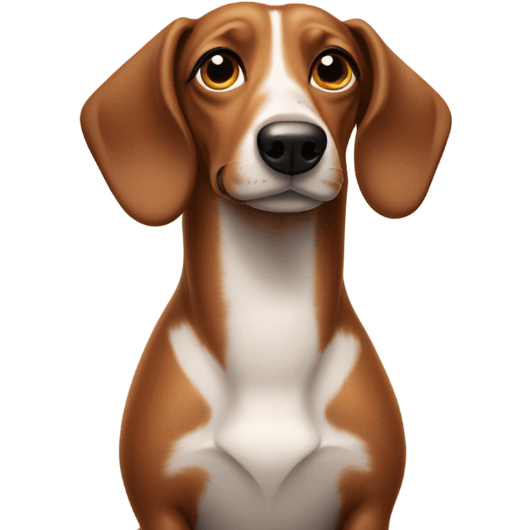 Stoned sausage dog emoji