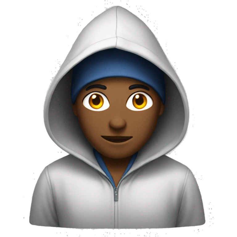 a hooded computer science student emoji