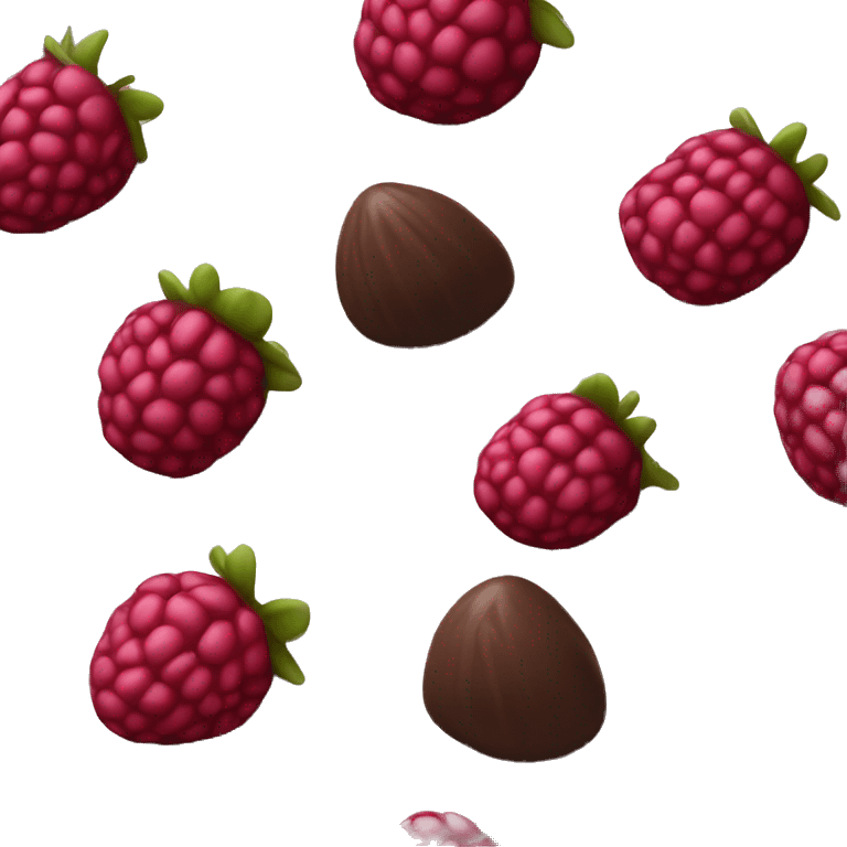 Raspberry in chocolate  emoji