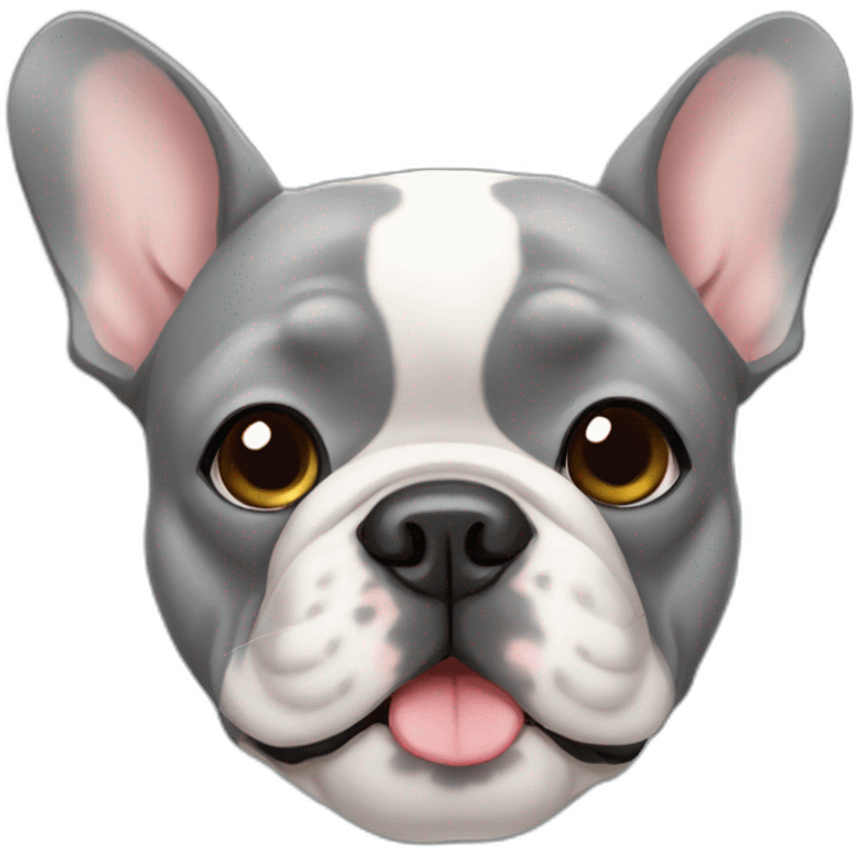 Grey French Bulldog emoji