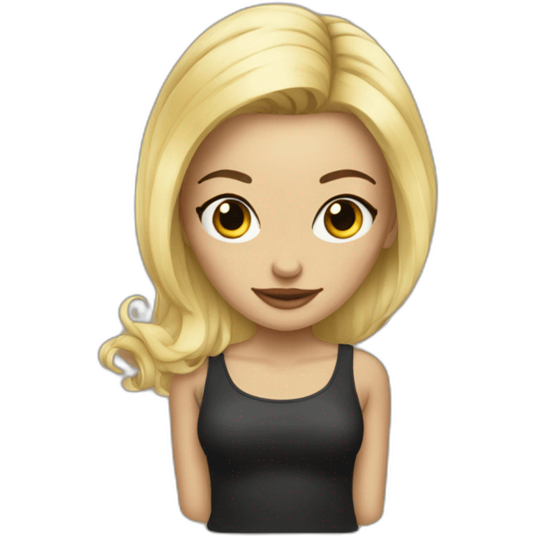 femme blonde avec tatouages sur tout le corps emoji