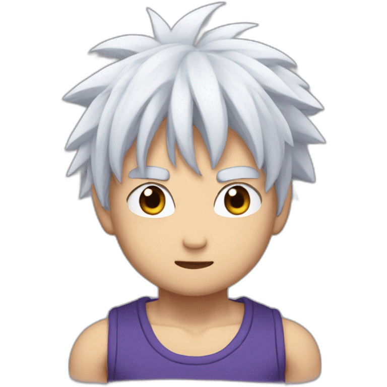 I depicted Killua with muscles emoji