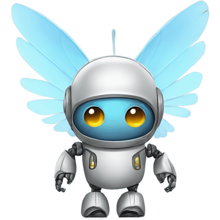 cute robot with wings emoji