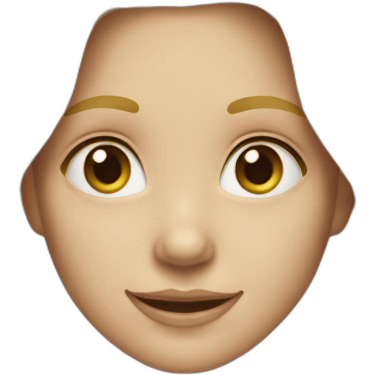  light-skinned, happy emoji with blonde hair, red tips, golden eyes, in a turquoise top with a simple background. emoji