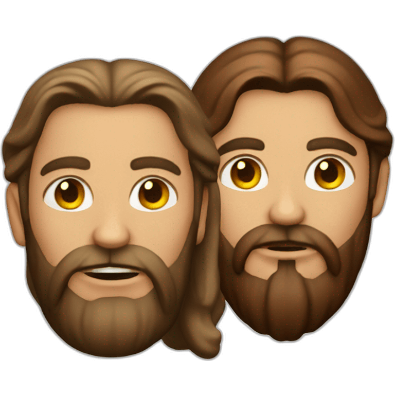 Jesus and satan emoji