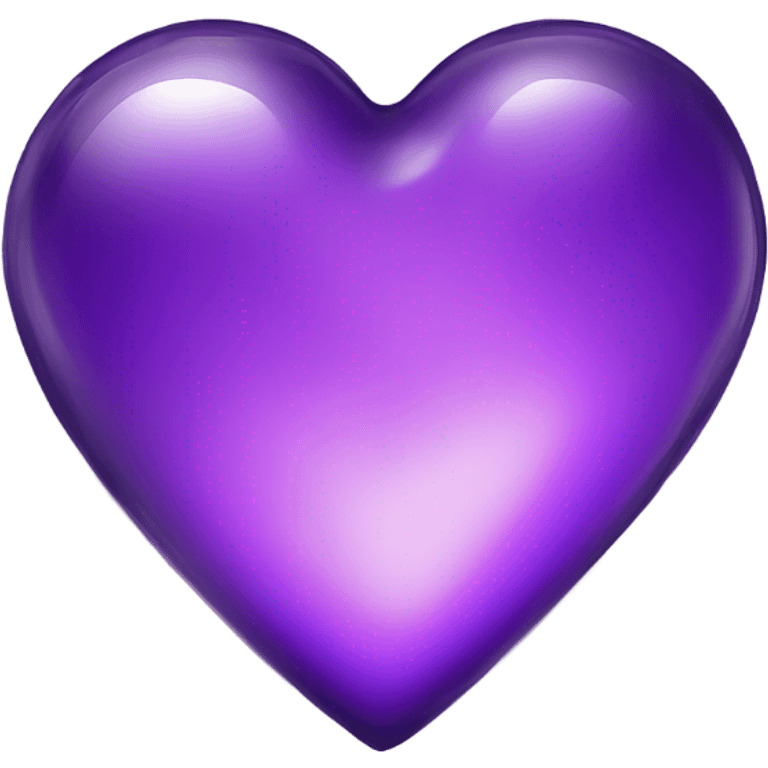 Shiny glass violet heart  emoji