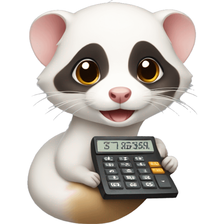 Ferret with a calculator emoji