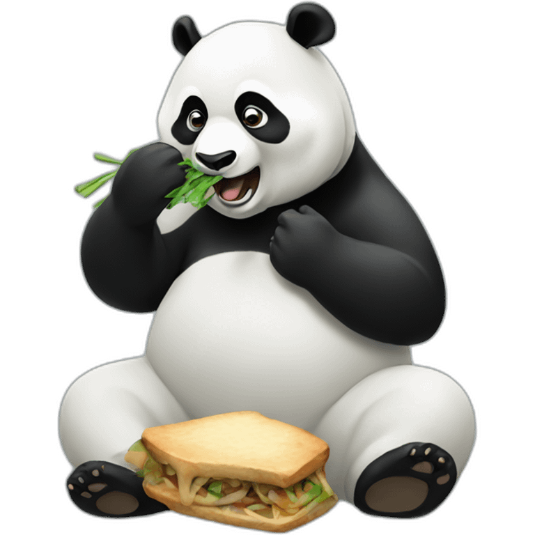 panda eating emoji