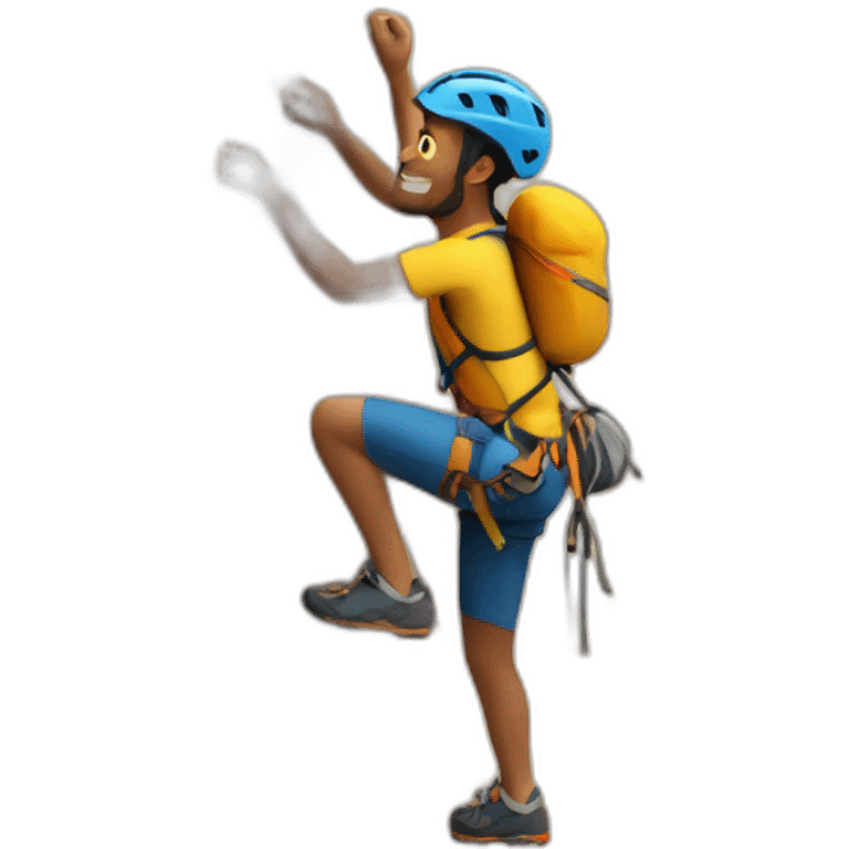 climbing with my friend emoji