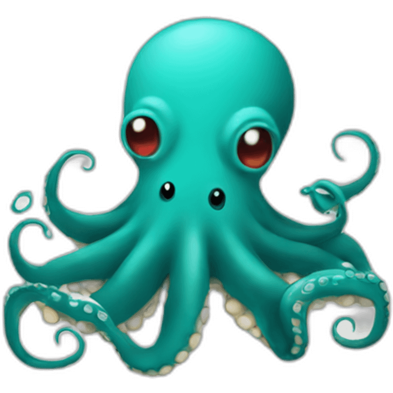 Octopus typing on a keyboard emoji