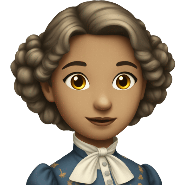 fair young girl in 19th century costume emoji