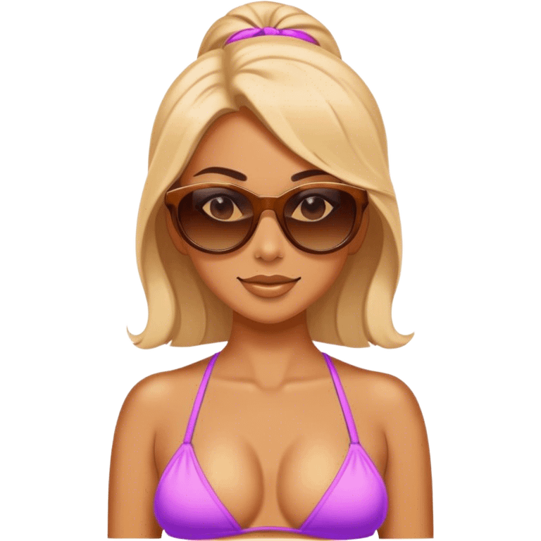 Women tanning  emoji